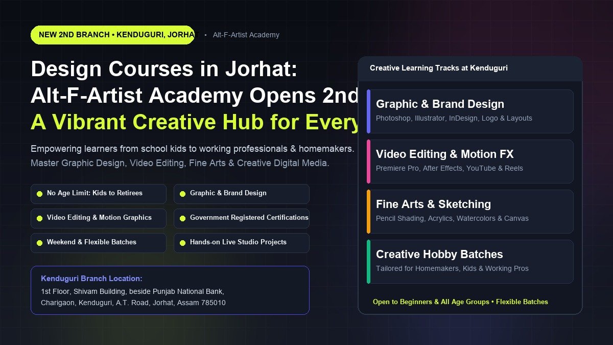 Design Courses in Jorhat: Alt-F-Artist Academy Opens 2nd Branch in Kenduguri as a Creative Hub for All Ages