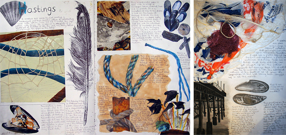 A Level Art sketchbook examples