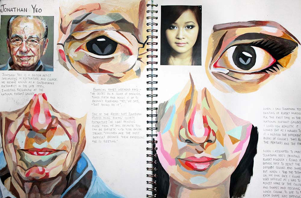 A Level Art sketchbook ideas