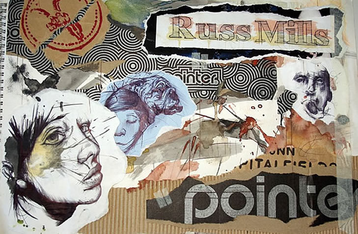 A Level Art sketchbook layout