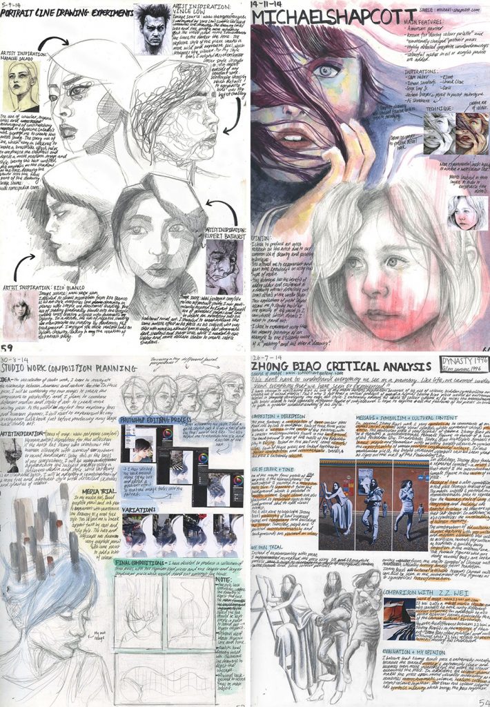 IB Visual Art sketchbook