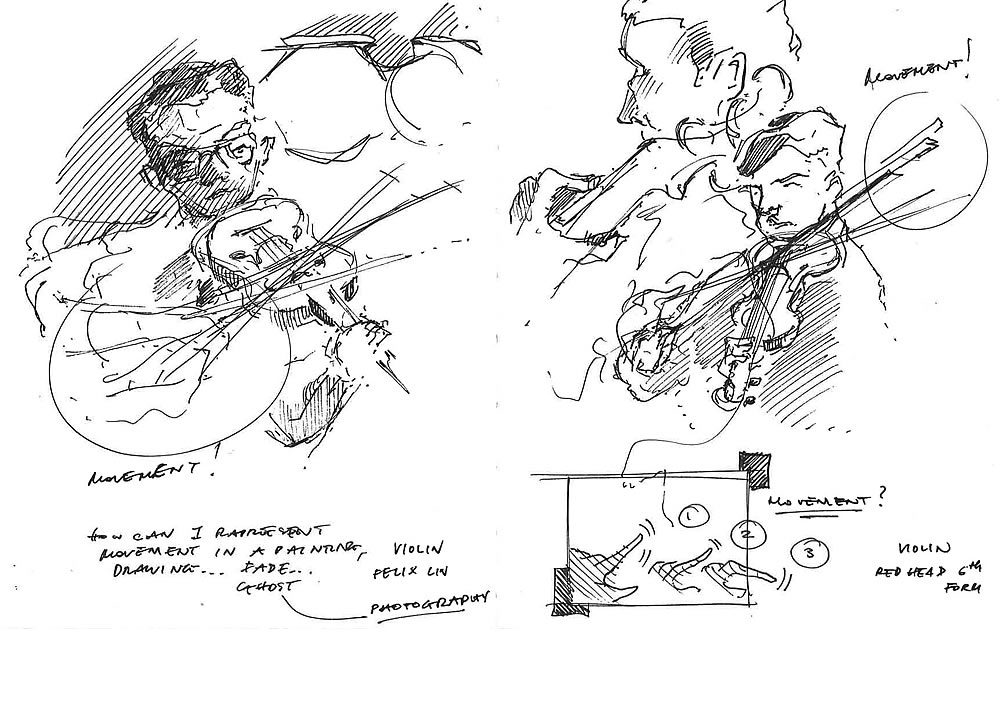 Sketchbook exploring movement