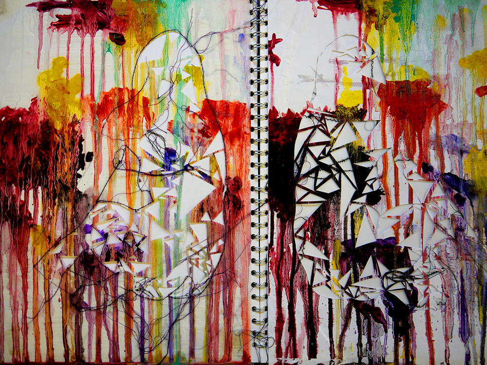 stitching sketchbook