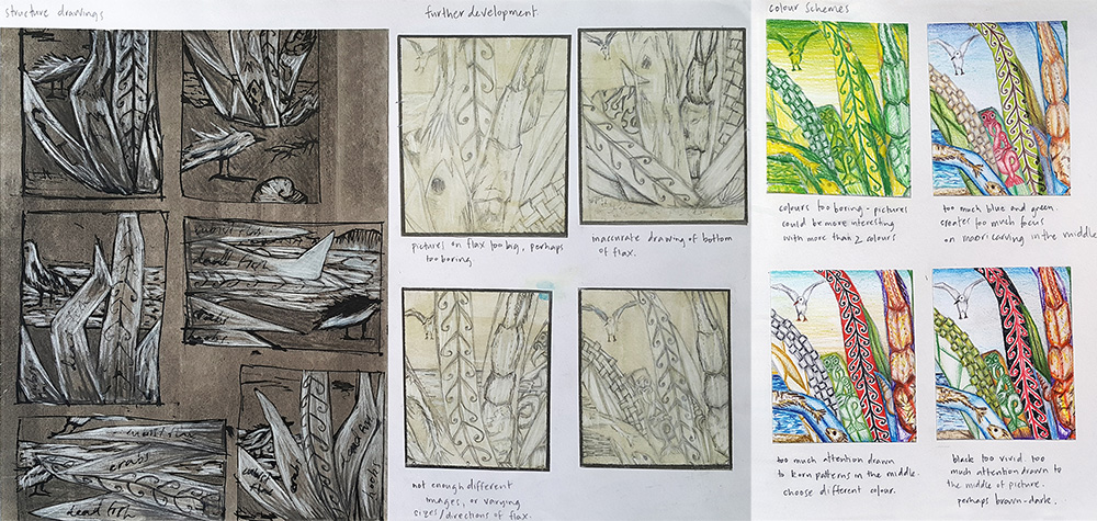 sketchbook composition study